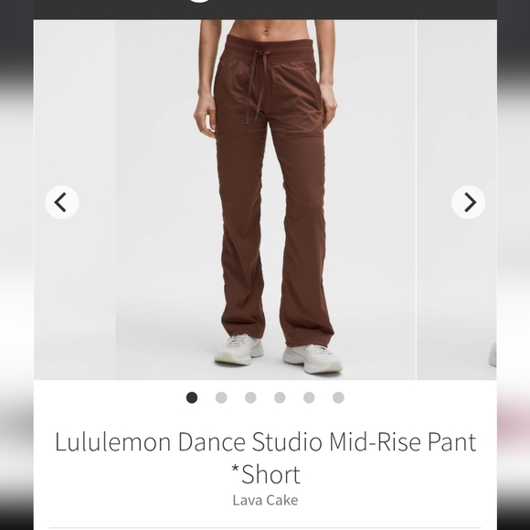 lululemon athletica Pants - Lululemon Dance Studio Mid-Rise Pant *ShortLava Cake NWT